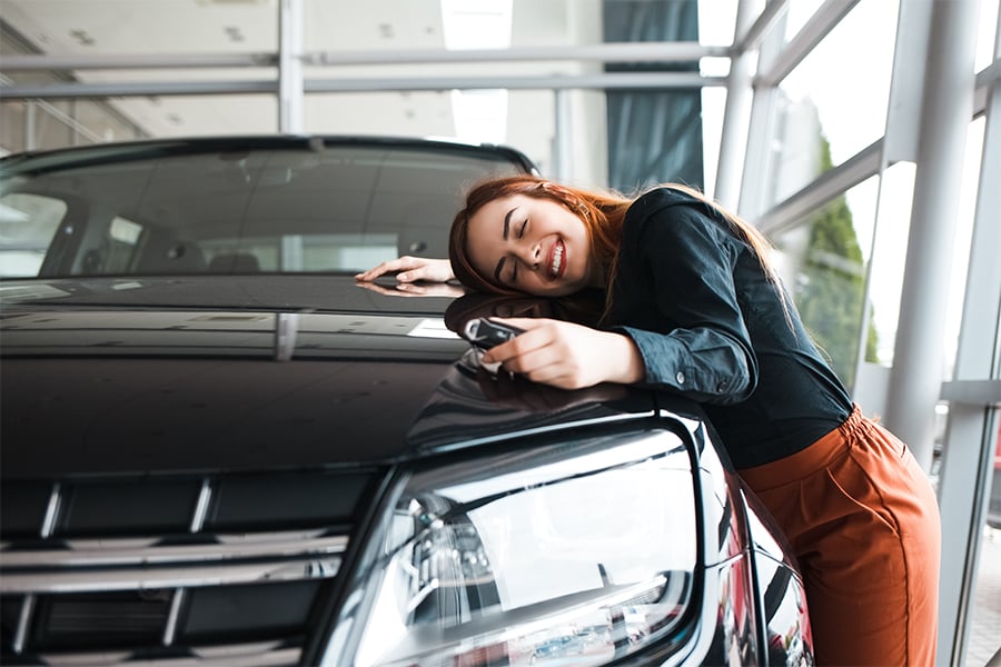 Woman Buying New Car