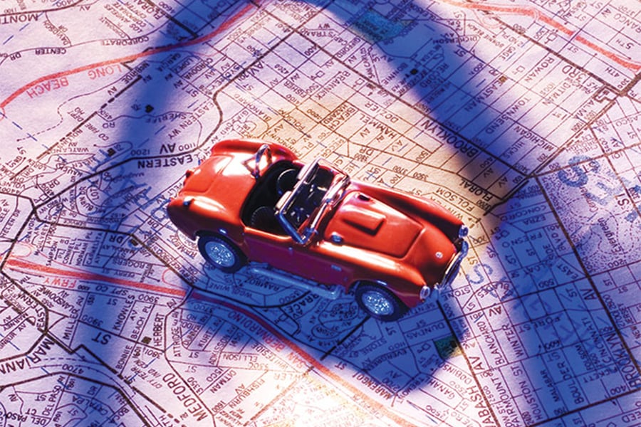 Car and Road Map