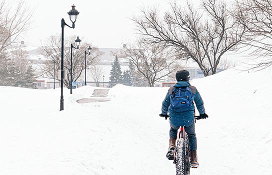 Winter Bike Riding in Minneapolis Minnesota