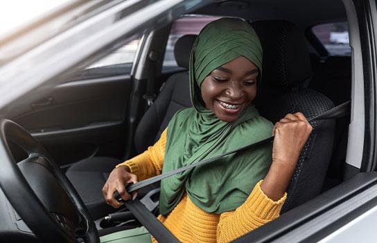 Driver in a New Car