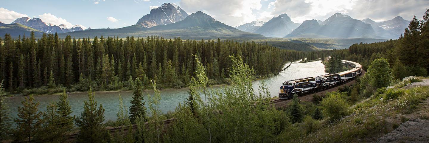 Rail Travel Vacation in Canada Rocky Mountains