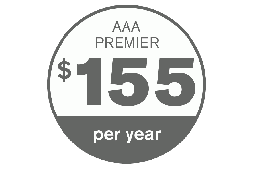 AAA (Triple A) Minneapolis Premier Membership is $155 per year plus $10 enrollment fee