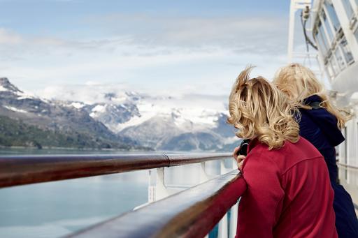 Couple on a cruise ship deck