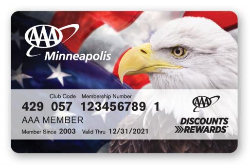 Patriotic AAA Membership Card
