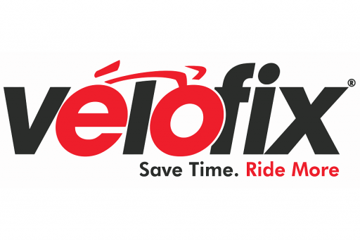 Velofix logo. Save Time. Ride More.