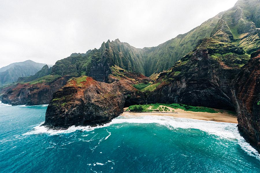 Beach on a Hawaiian Island