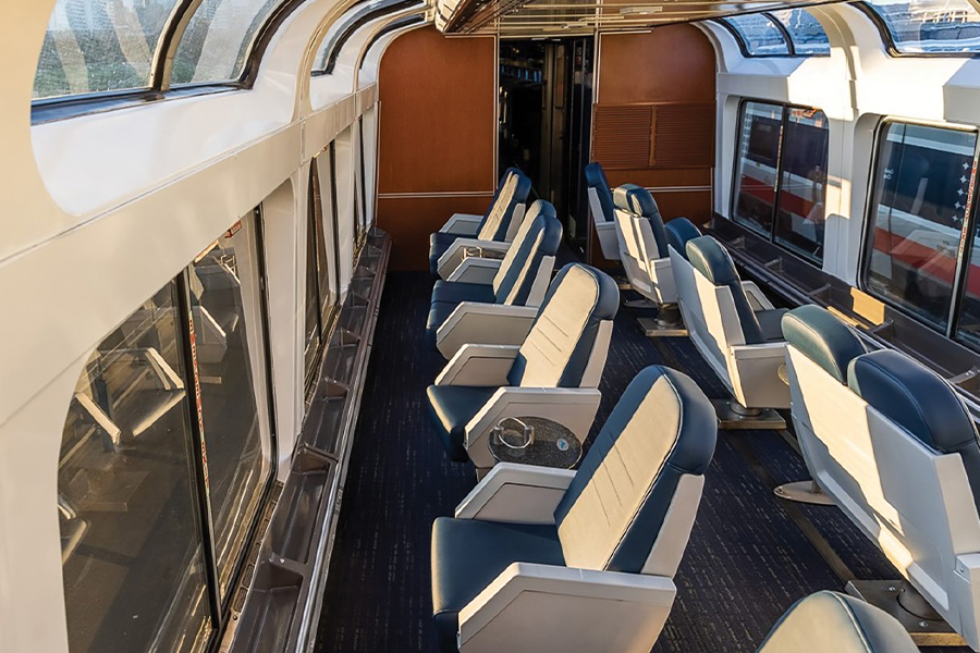 Interior of an Amtrak Train Car