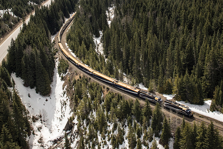 Rocky Mountaineer Rail Train in Canada