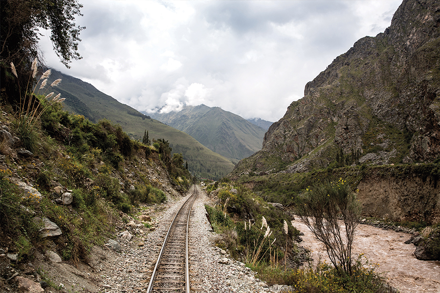 Rail Tracks in Peru near Machu Picchu